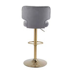 2 tabourets de bar modernes à hauteur de comptoir avec dossier, rembourrés, pivotants et réglables pour îlot de cuisine et restaurant, couleur émeraude.