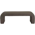 Meridian Furniture, Banc Niagara en tissu Boucle