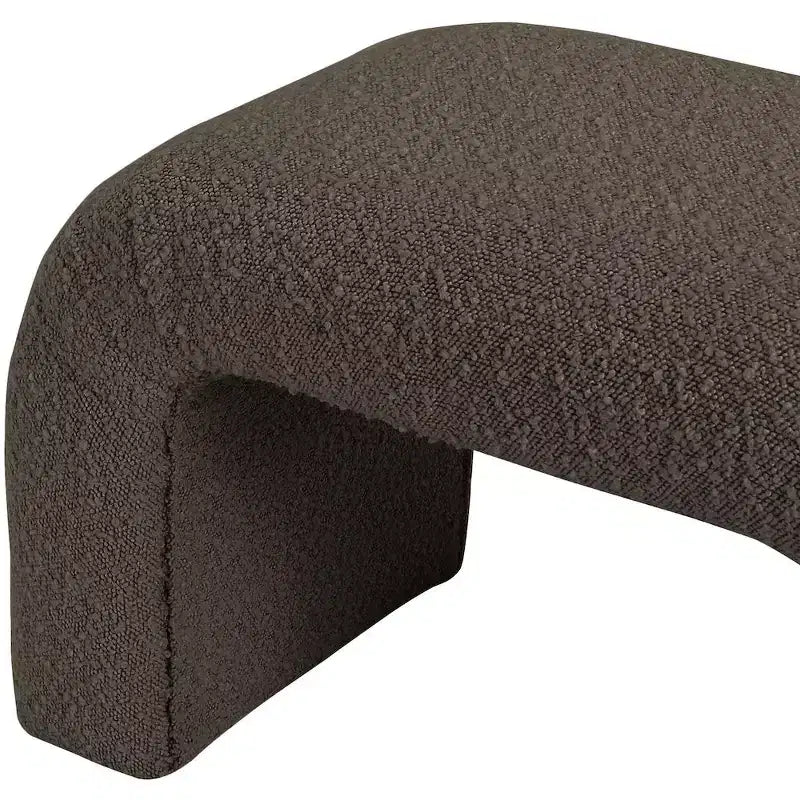 Meridian Furniture, Banc Niagara en tissu Boucle