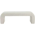 Meridian Furniture, Banc Niagara en tissu Boucle