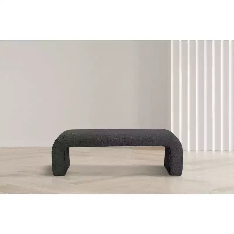 Meridian Furniture, Banc Niagara en tissu Boucle