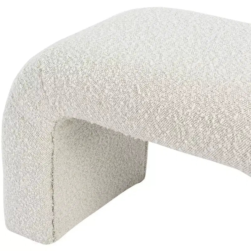 Meridian Furniture, Banc Niagara en tissu Boucle