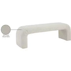Meridian Furniture, Banc Niagara en tissu Boucle