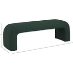 Meridian Furniture, Banc Niagara en tissu Boucle