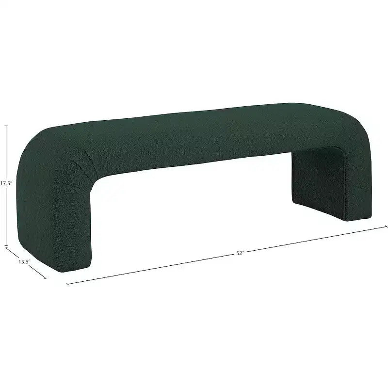 Meridian Furniture, Banc Niagara en tissu Boucle