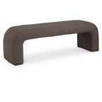 Meridian Furniture, Banc Niagara en tissu Boucle