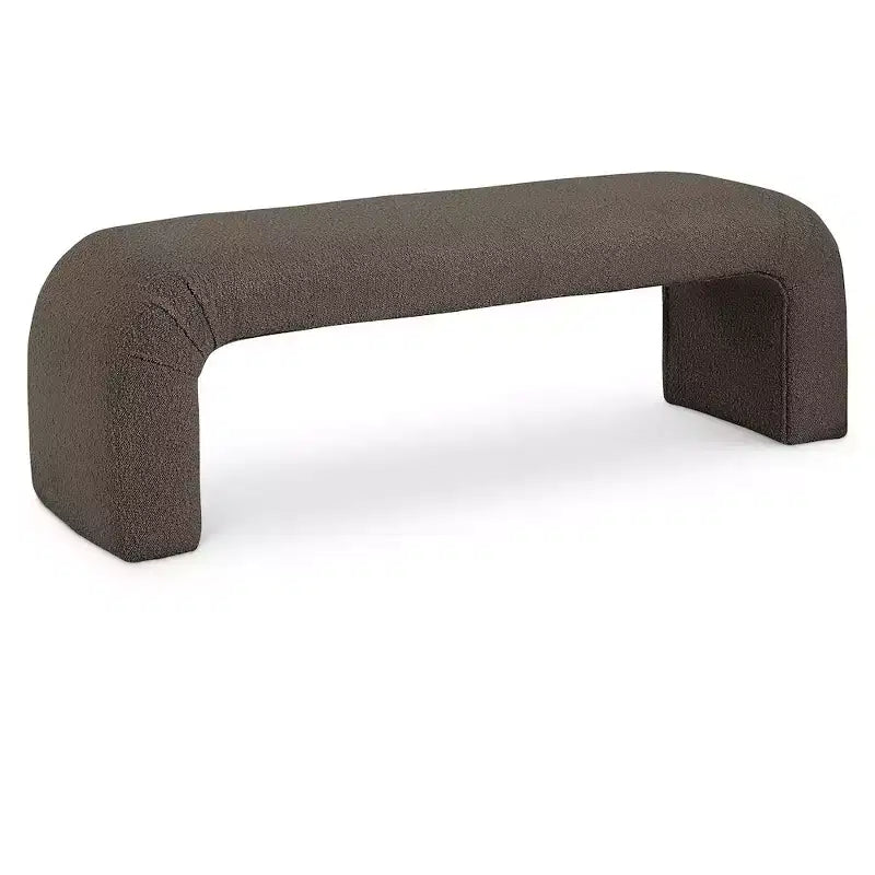 Meridian Furniture, Banc Niagara en tissu Boucle