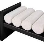 Meridian Furniture, Banc Waverly en tissu bouclé