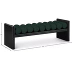 Meridian Furniture, Banc Waverly en tissu bouclé