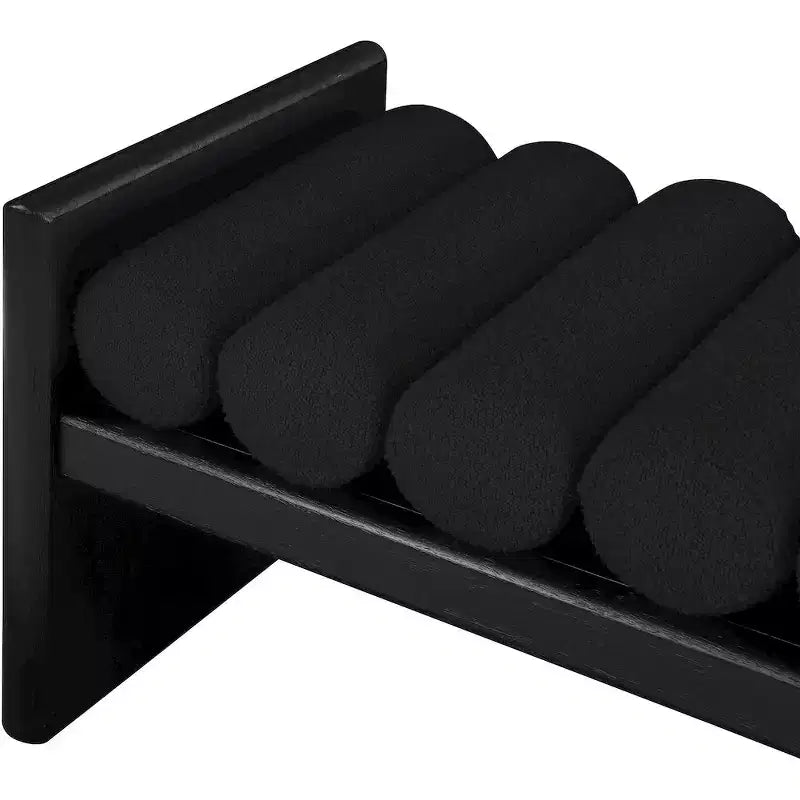 Meridian Furniture, Banc Waverly en tissu bouclé