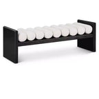 Meridian Furniture, Banc Waverly en tissu bouclé
