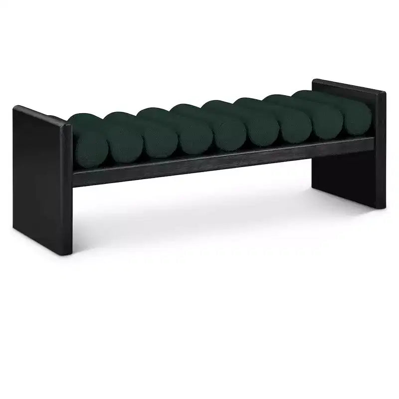 Meridian Furniture, Banc Waverly en tissu bouclé