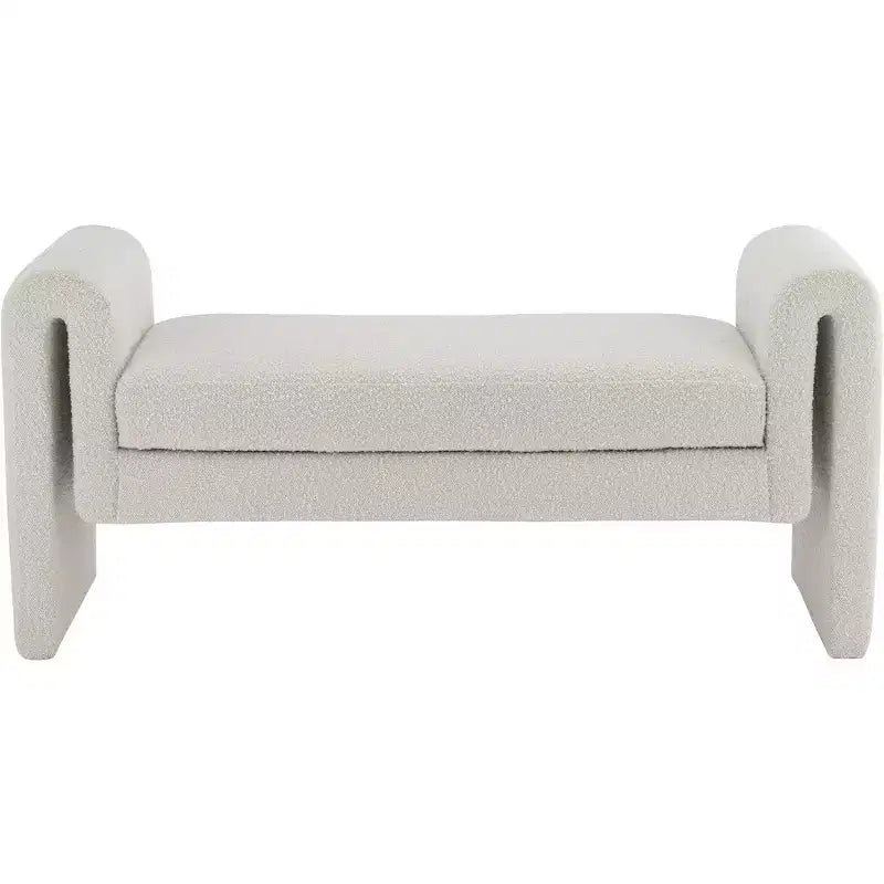 Meridian Furniture, Banc en tissu bouclé Stylus