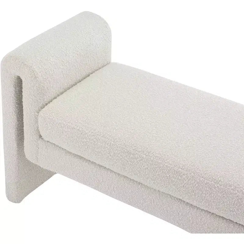 Meridian Furniture, Banc en tissu bouclé Stylus