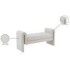 Meridian Furniture, Banc en tissu bouclé Stylus