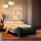 Meridian Furniture, Banc en tissu bouclé Stylus