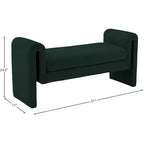 Meridian Furniture, Banc en tissu bouclé Stylus