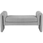 Meridian Furniture, Banc en tissu bouclé Stylus