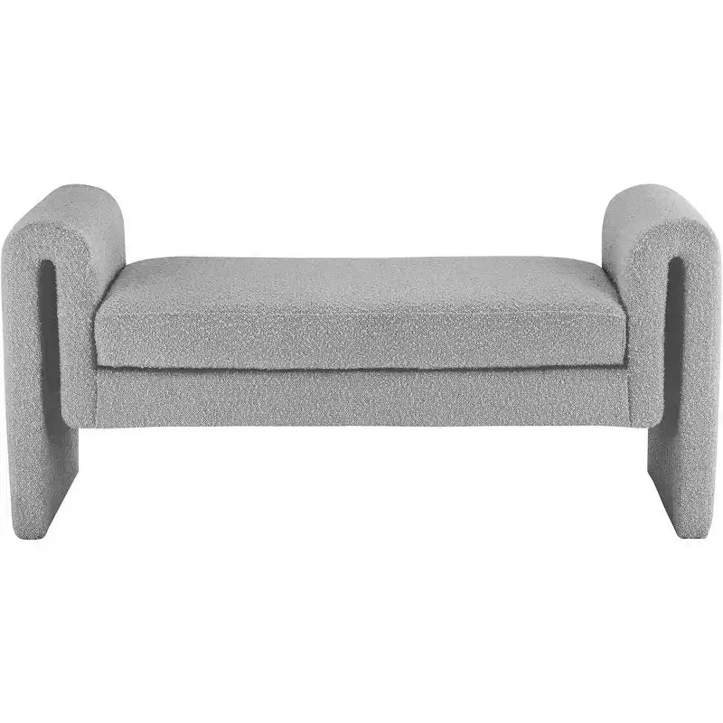 Meridian Furniture, Banc en tissu bouclé Stylus