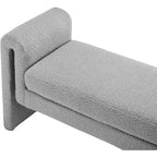 Meridian Furniture, Banc en tissu bouclé Stylus