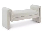 Meridian Furniture, Banc en tissu bouclé Stylus