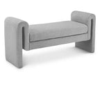 Meridian Furniture, Banc en tissu bouclé Stylus