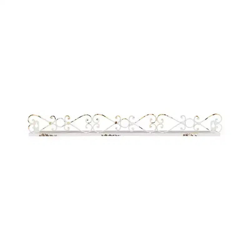 Storied Home Étagères décoratives en fer de ferme, crème vieillie, lot de 4 tailles