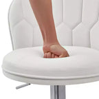 Tabourets de bar en velours VECELO, lot de 2/4, tabourets de bar réglables avec dossier, tabourets de comptoir sans accoudoirs, chaises de bar pivotantes pour pub ou îlot de cuisine