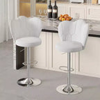 Tabourets de bar en velours VECELO, lot de 2/4, tabourets de bar réglables avec dossier, tabourets de comptoir sans accoudoirs, chaises de bar pivotantes pour pub ou îlot de cuisine