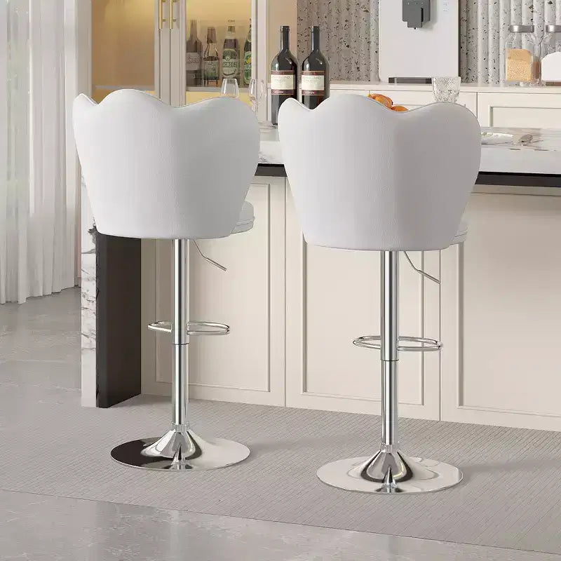 Tabourets de bar en velours VECELO, lot de 2/4, tabourets de bar réglables avec dossier, tabourets de comptoir sans accoudoirs, chaises de bar pivotantes pour pub ou îlot de cuisine