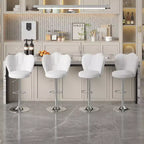 Tabourets de bar en velours VECELO, lot de 2/4, tabourets de bar réglables avec dossier, tabourets de comptoir sans accoudoirs, chaises de bar pivotantes pour pub ou îlot de cuisine
