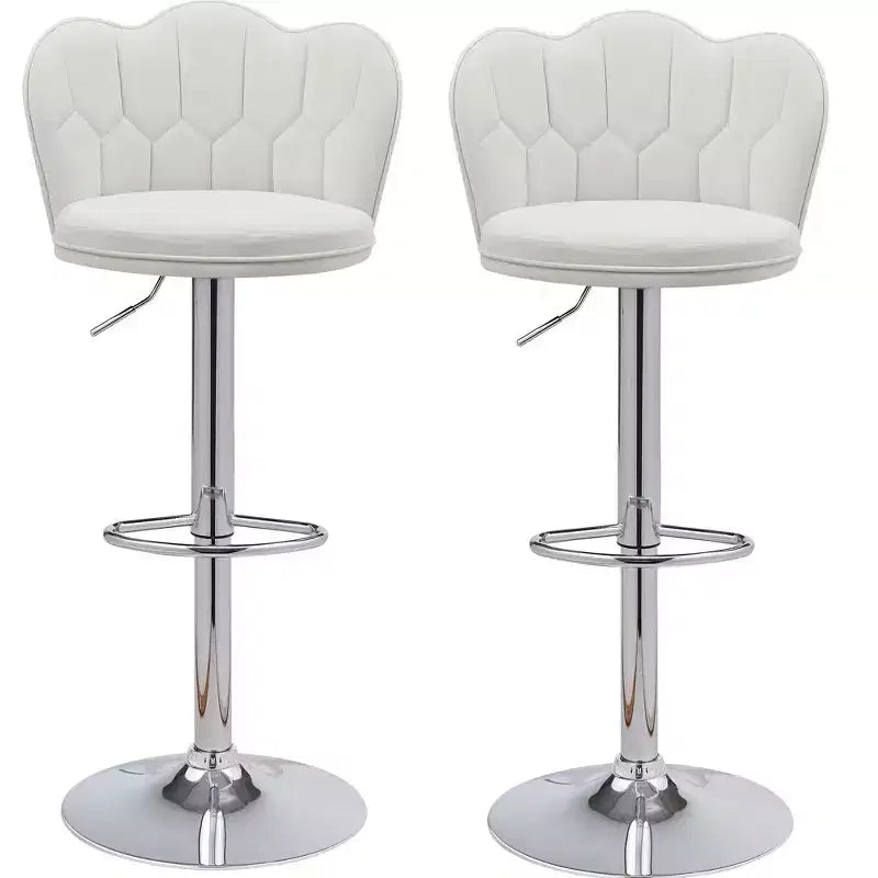 Tabourets de bar en velours VECELO, lot de 2/4, tabourets de bar réglables avec dossier, tabourets de comptoir sans accoudoirs, chaises de bar pivotantes pour pub ou îlot de cuisine
