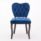 CLIHOME Lot de 2 chaises de salle à manger vintage françaises en tissu capitonné