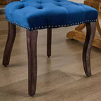 CLIHOME Lot de 2 chaises de salle à manger vintage françaises en tissu capitonné