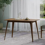 Table à manger rectangulaire GDFStudio Keiko en bois de style moderne du milieu du siècle avec pieds évasés