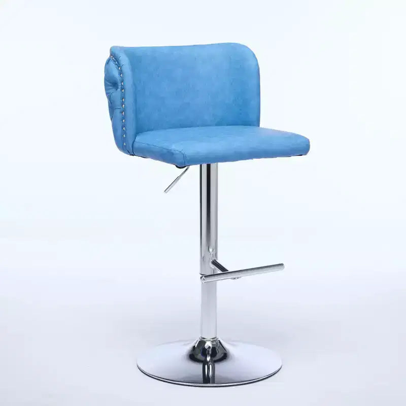 CLIHOME Lot de 2 tabourets de bar pivotants à hauteur réglable avec piètement chromé, tabourets de bar modernes revêtus de PU