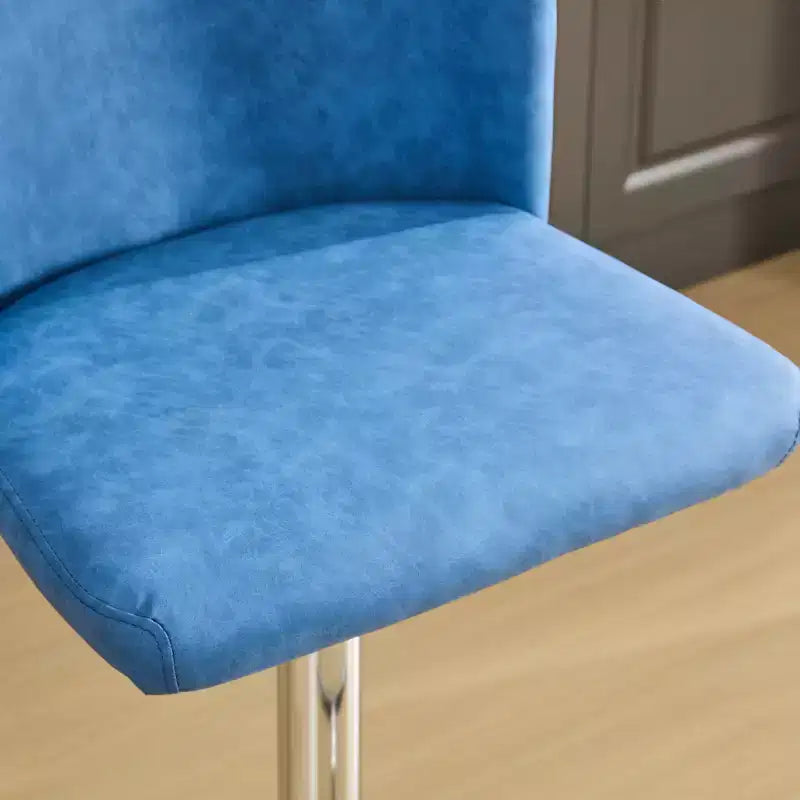 CLIHOME Lot de 2 tabourets de bar pivotants à hauteur réglable avec piètement chromé, tabourets de bar modernes revêtus de PU
