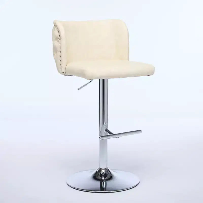 CLIHOME Lot de 2 tabourets de bar pivotants à hauteur réglable avec piètement chromé, tabourets de bar modernes revêtus de PU