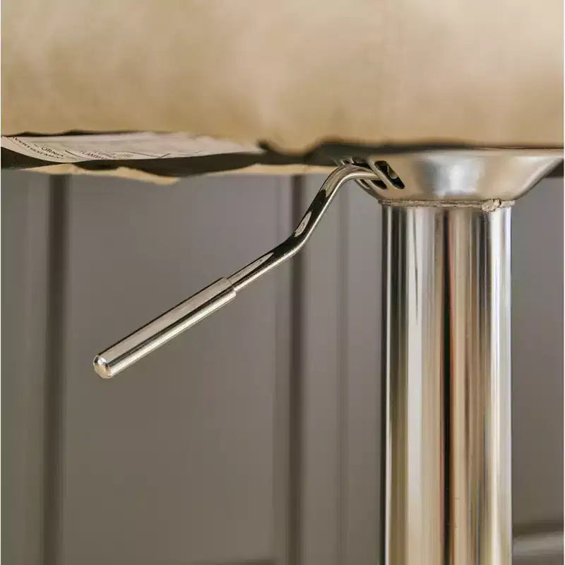 CLIHOME Lot de 2 tabourets de bar pivotants à hauteur réglable avec piètement chromé, tabourets de bar modernes revêtus de PU