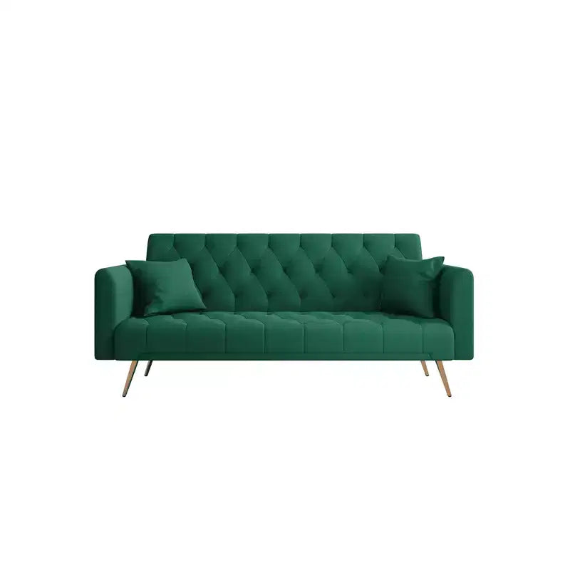 MAYEERTY Canapé deux places en velours confortable pour salon et chambre vert