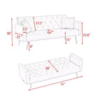 MAYEERTY Canapé deux places en velours confortable pour salon et chambre vert