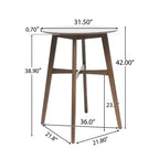 GDFStudio Elise Ensemble de bar 5 pièces rembourré en tissu de style Mid-Century Modern