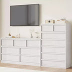 Commode à 7 tiroirs pour chambre à coucher, organisateur de commode double moderne avec 7 grands tiroirs de rangement, commode en bois pour chambre à coucher, salon, chambre d'enfant