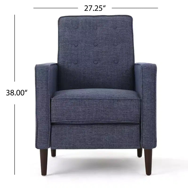 GDFStudio Mason Fauteuils inclinables capitonnés à dossier basculant de style moderne du milieu du siècle