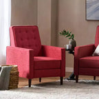 GDFStudio Mason Fauteuils inclinables capitonnés à dossier basculant de style moderne du milieu du siècle