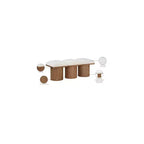 Meridian Furniture, Banc en Tissu Bouclé Crème Pavilion