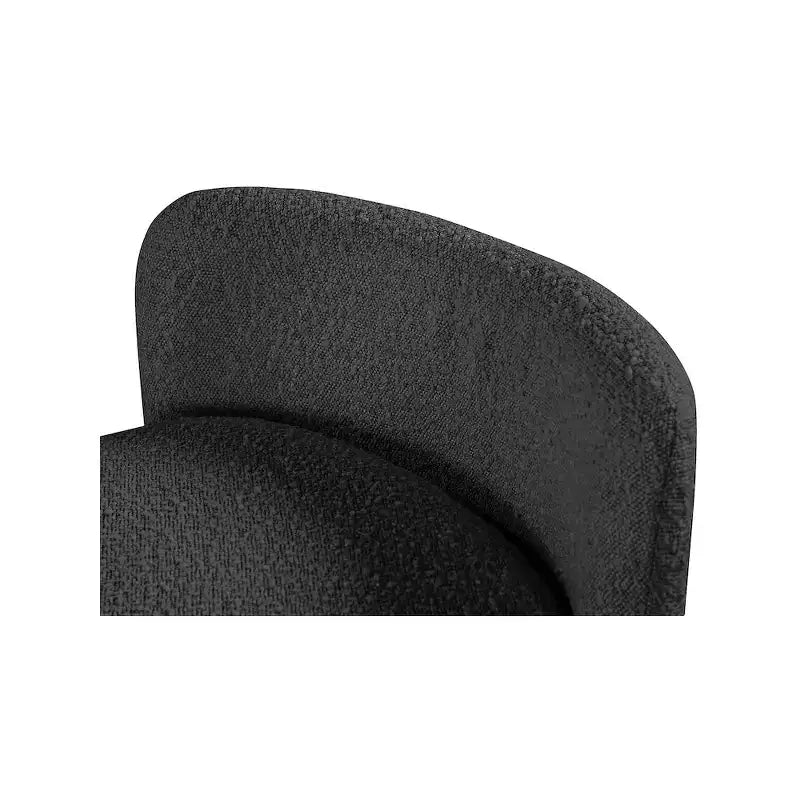 Banc en tissu bouclette noir Peyton, Meridian Furniture