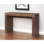 HomeRoots Table console en blocs de bois marron 47