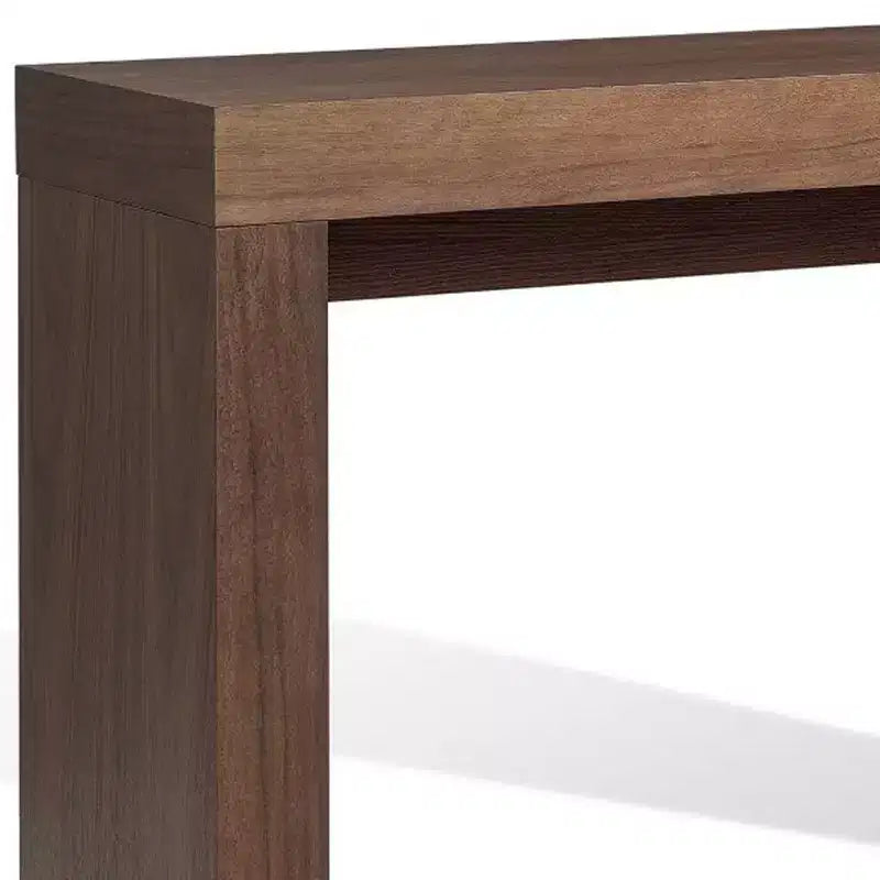 HomeRoots Table console en blocs de bois marron 47