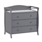 Table à langer à 3 tiroirs, table à langer en bois, commode à langer pour bébé avec 3 tiroirs, barrière de sécurité et sangle pour chambre à coucher, chambre de bébé